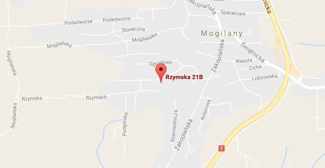 Mogilany mapa