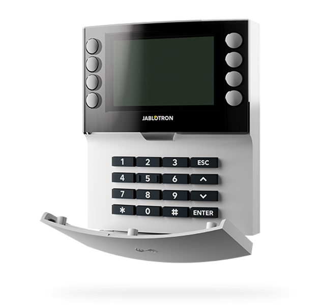 JA-155E Bezprzewodowa czterosegmentowa klawiatura LCD z czytnikiem RFID