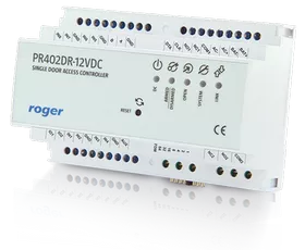 PR402DR-12VDC Wewnętrzny kontroler dostępu w obudowie na szynę DIN, zasilanie 12VDC.