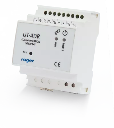 UT-4DR Interfejs RS485-Ethernet do systemu RACS 4 w obudowie na szynę DIN