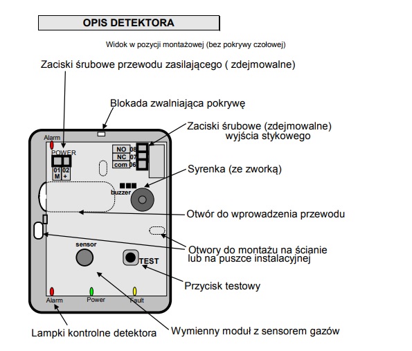DD-CO/AP Czujnik tlenku węgla 12/24V Gazex