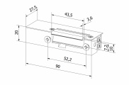 EL1-001 Rygiel elektrozaczep BIRATRONIK 12V AC