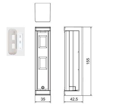 FTN-ST Zewnętrzna kurtynowa czujka PIR przewodowa