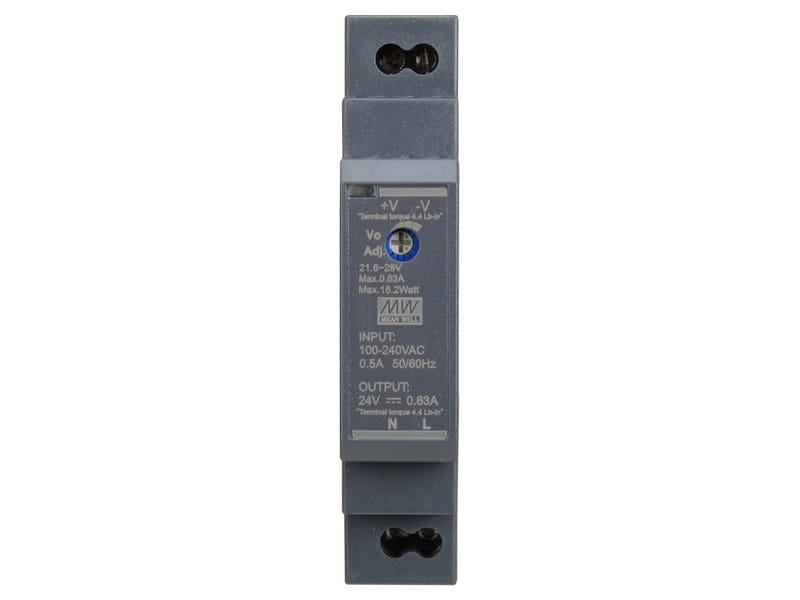HDR-15-24 ZASILACZ NA SZYNĘ DIN 24VDC/0,63A