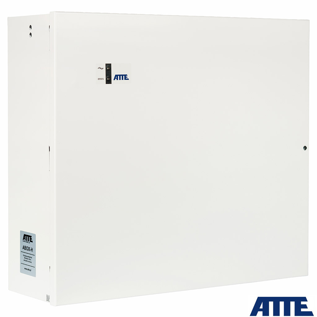 IPUPS-8-20-H ATTE Zestaw buforowy do 8 kamer IP w obudowie wewnętrznej switch PoE 10/100Mbps 8xPoE + 2xGigabit Uplink