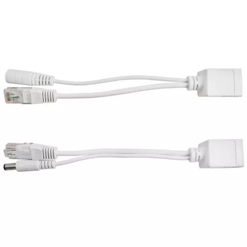 P-PoE1 zestaw adapterów PoE ze złączami typu RJ45 i 2.1/5.5