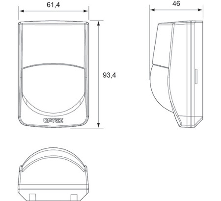 RXC-DT  Wewnętrzna dualna czujka ruchu PIR + MV