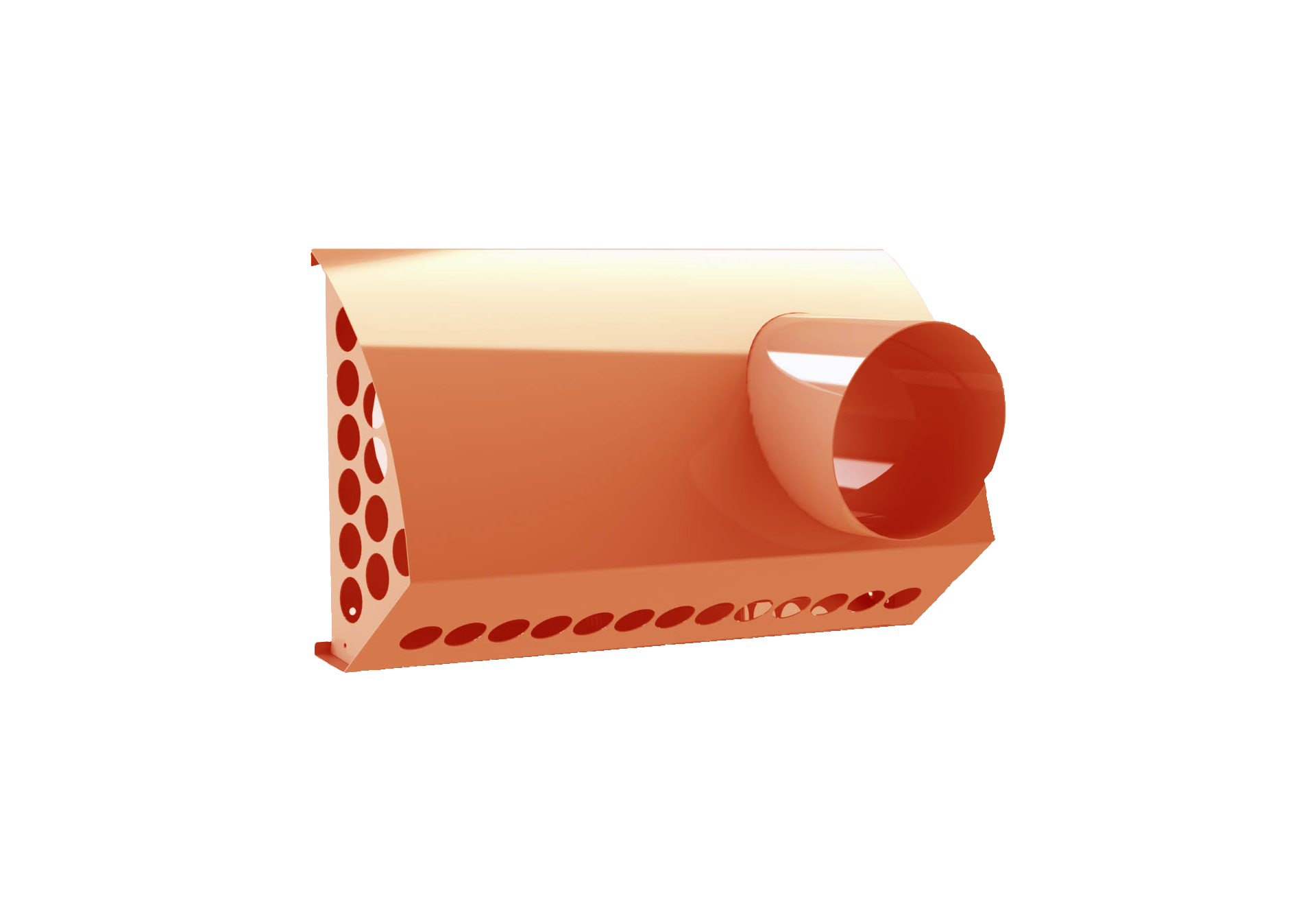 VZ_FBX_HSPVRAL Skrzynka elewacyjna zespolona pozioma ,wyrzutnia prawa Ø 150mm, ocynk, kolor RAL