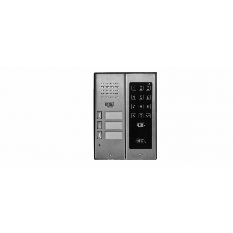 5025/3D-ZK-RF panel domofonowy 3 przyciskowy z czytnikiem kart oraz zamkiem kodowym