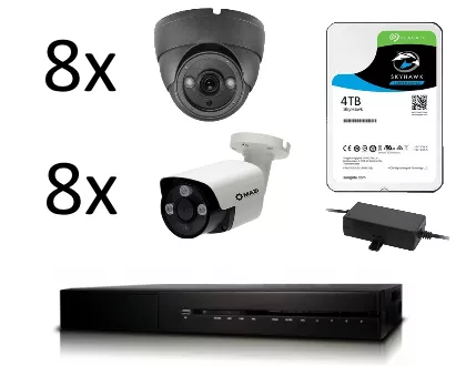 8. RMH-1628EU-N + 8x AHDMX-2020 + 8x TWN-23SMIR + ST4000VX007 + PSD12050